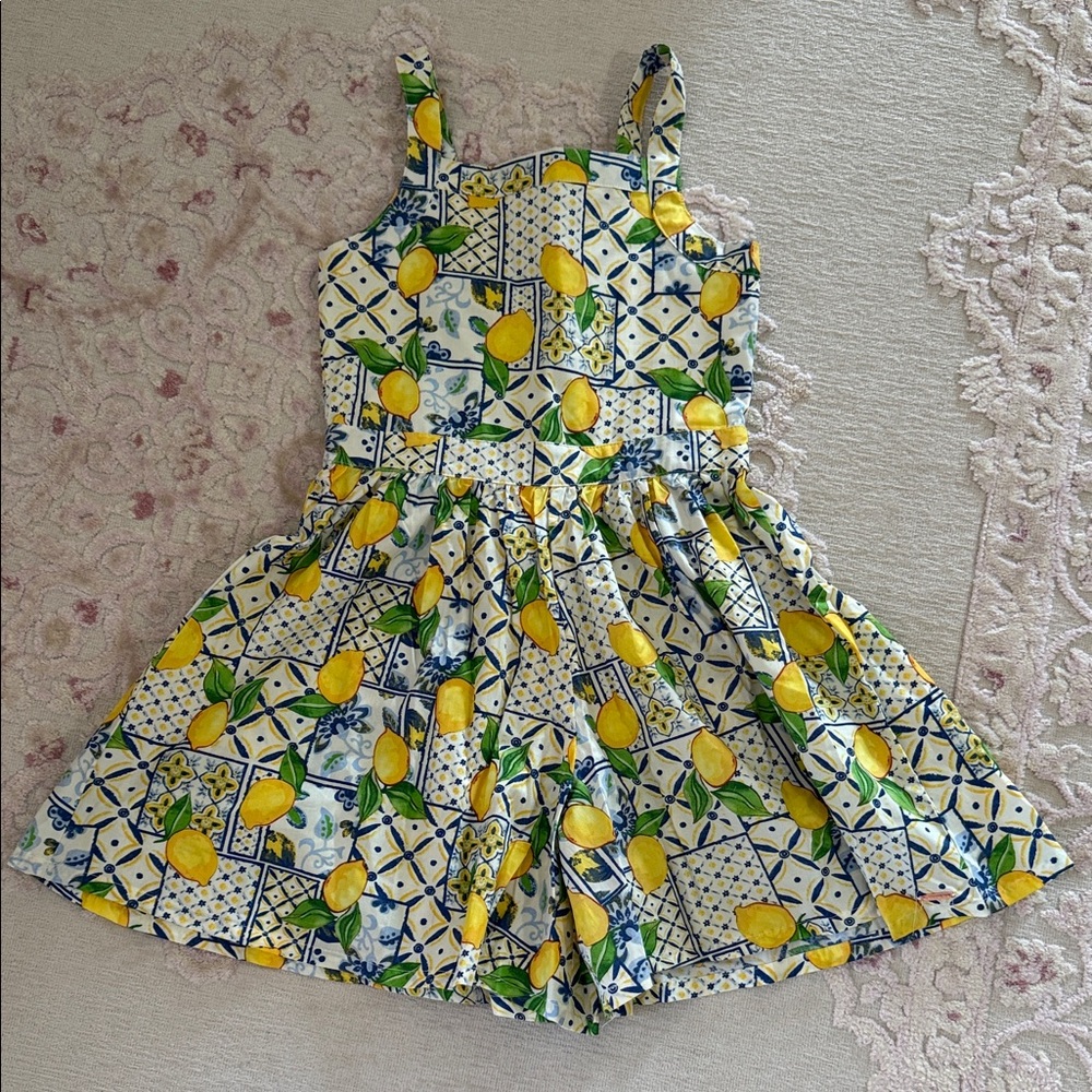 Girls Tahari Lemon Print Sleeveless Jumper
